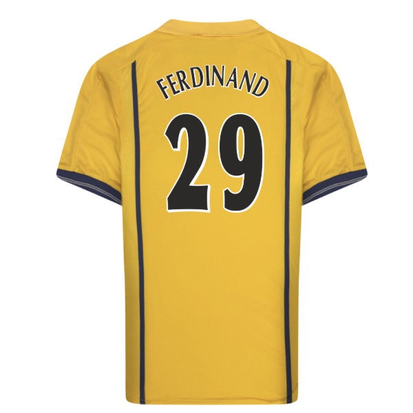[DDJ] 2001 Leeds United Retro Shirt Away Apparel (Ferdinand 29)