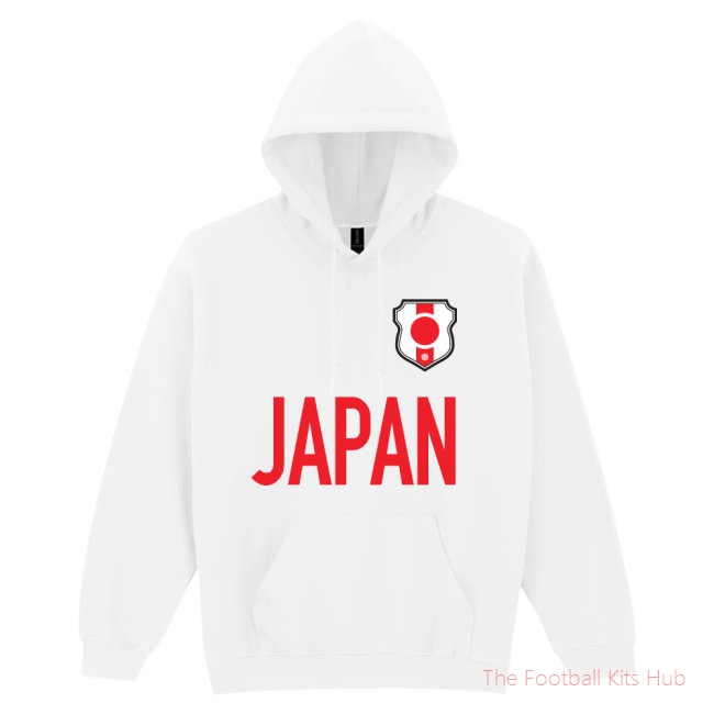Men Japan Logo & Text Hoody (White)