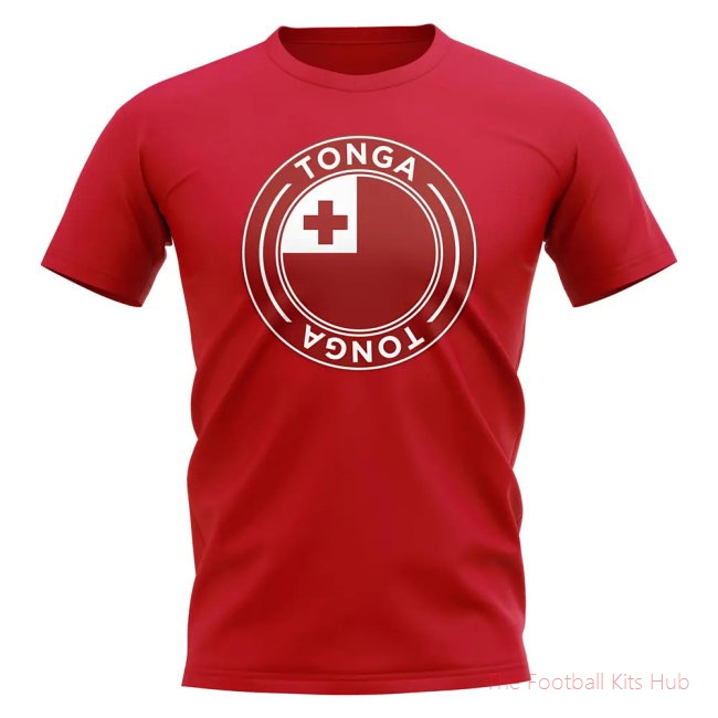 Tonga Football Badge T-Shirt (Red)