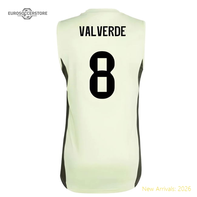 Supporter 2025-2026 Real Madrid Sleeveless Training Jersey (Almost Lime) (Valverde