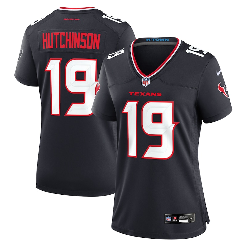 None Xavier Hutchinson HOU Texans Championship Cost-Effective Jersey
