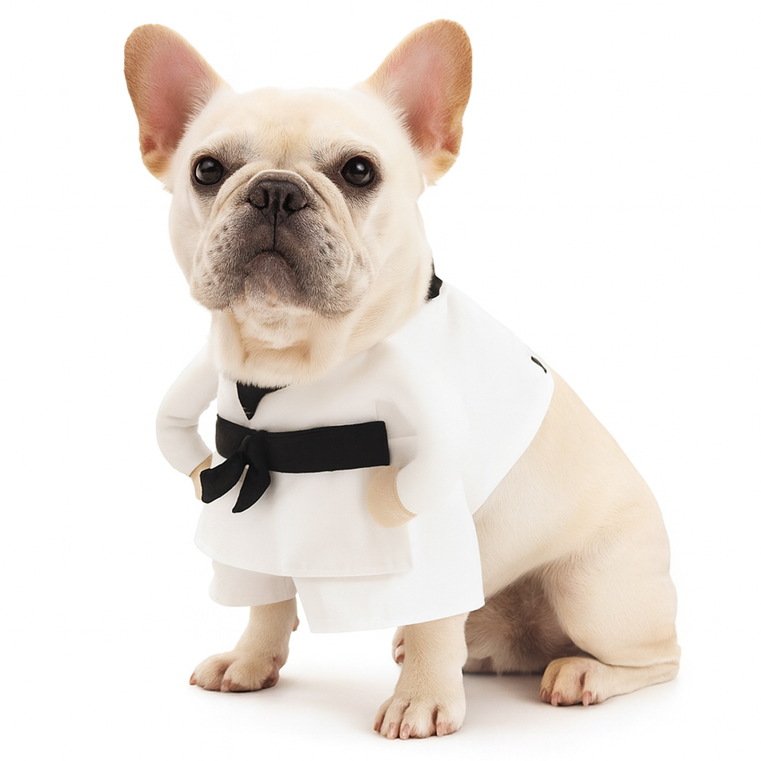 French Bulldog Jiupup Frenchie Martial Arts Costume – Funny Halloween