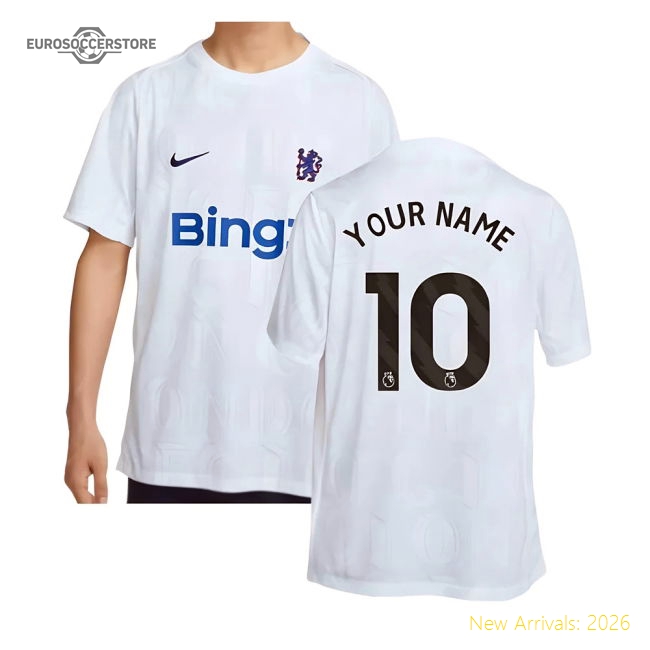 Premium 2025-2026 Chelsea Academy Pro Pre-match Football Top (white