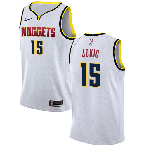 Nuggets #15 Nikola Jokic Authentic 2024 Icon NBA Jersey - White