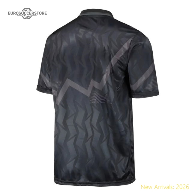 Official Everton 1990 Black Out Retro Football Shirt - Premium