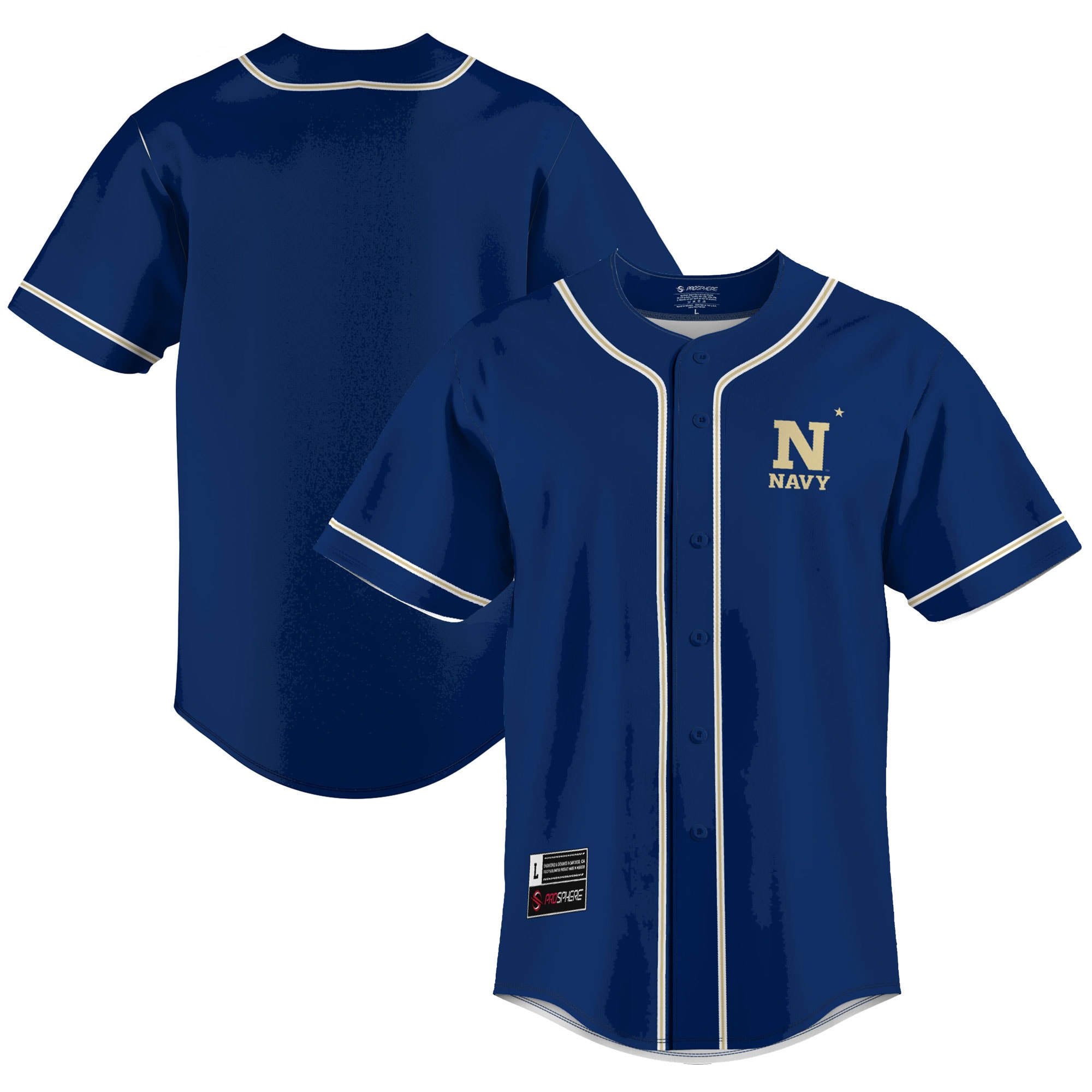 [NJP] Navy Midshipmen GameDay Greats Lightweight Baseball Jersey - Blue