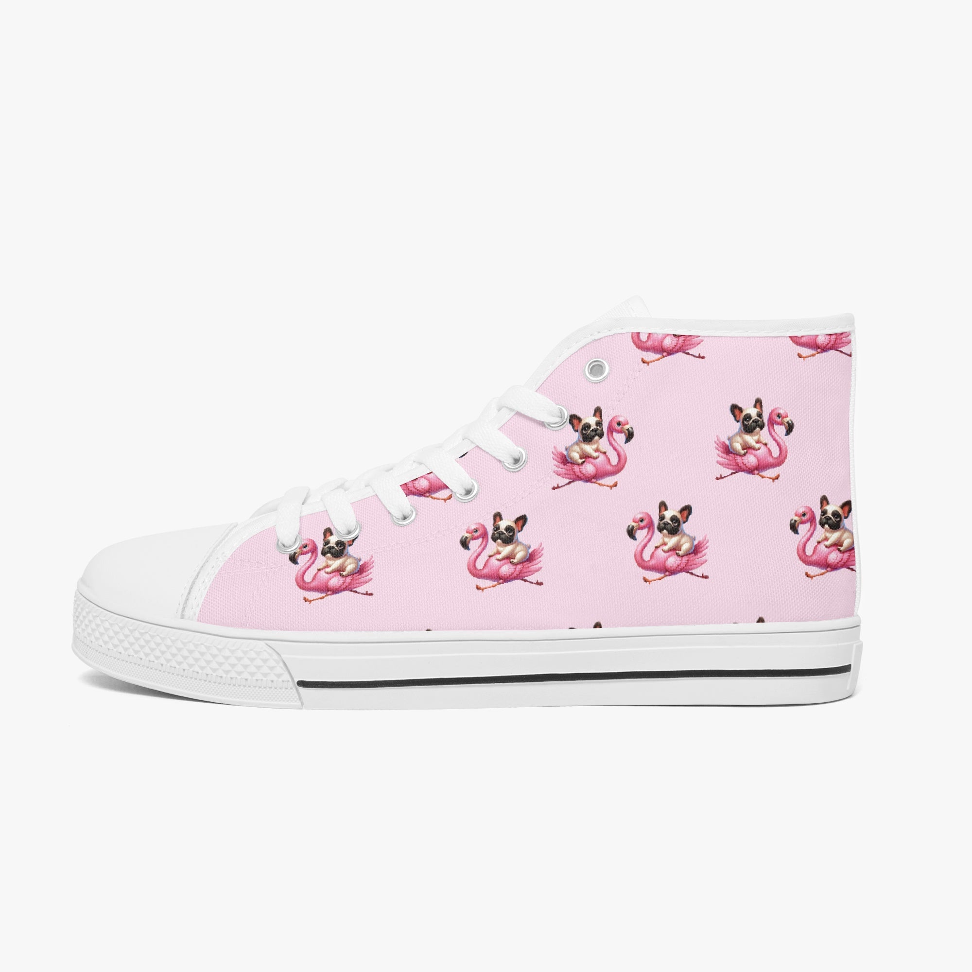 French Bulldog Lover London Classic High Top Canvas Shoes Casual Footwear