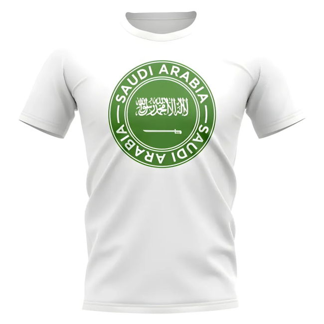 Saudi Arabia Football Badge T-Shirt (White)