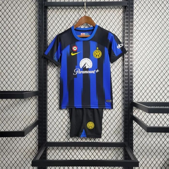 KIDS INTER MILAN 2324 HOME FOOTBALL KITShirtShorts - Official Replica