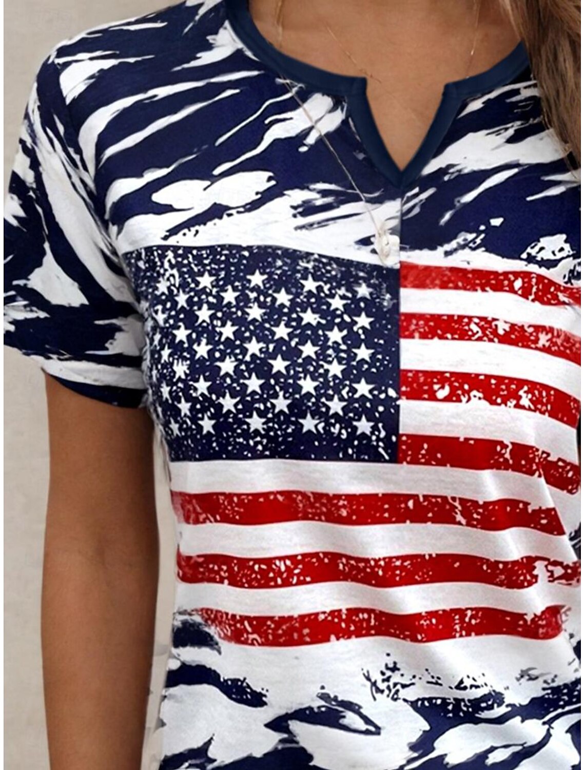 Women's Tank Top Flag Independence Day Sleeveless Sleeveless V Neck Daily Summer