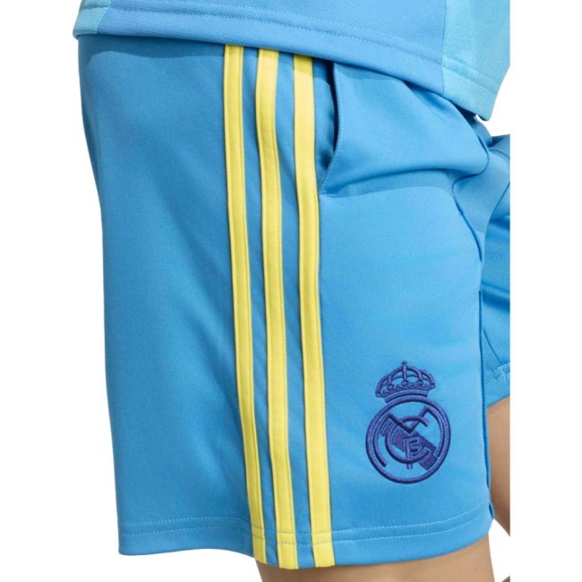 [JED] 2026 2027 Real Madrid Shorts Blue) Away Goalkeeper Kids Apparel (Super