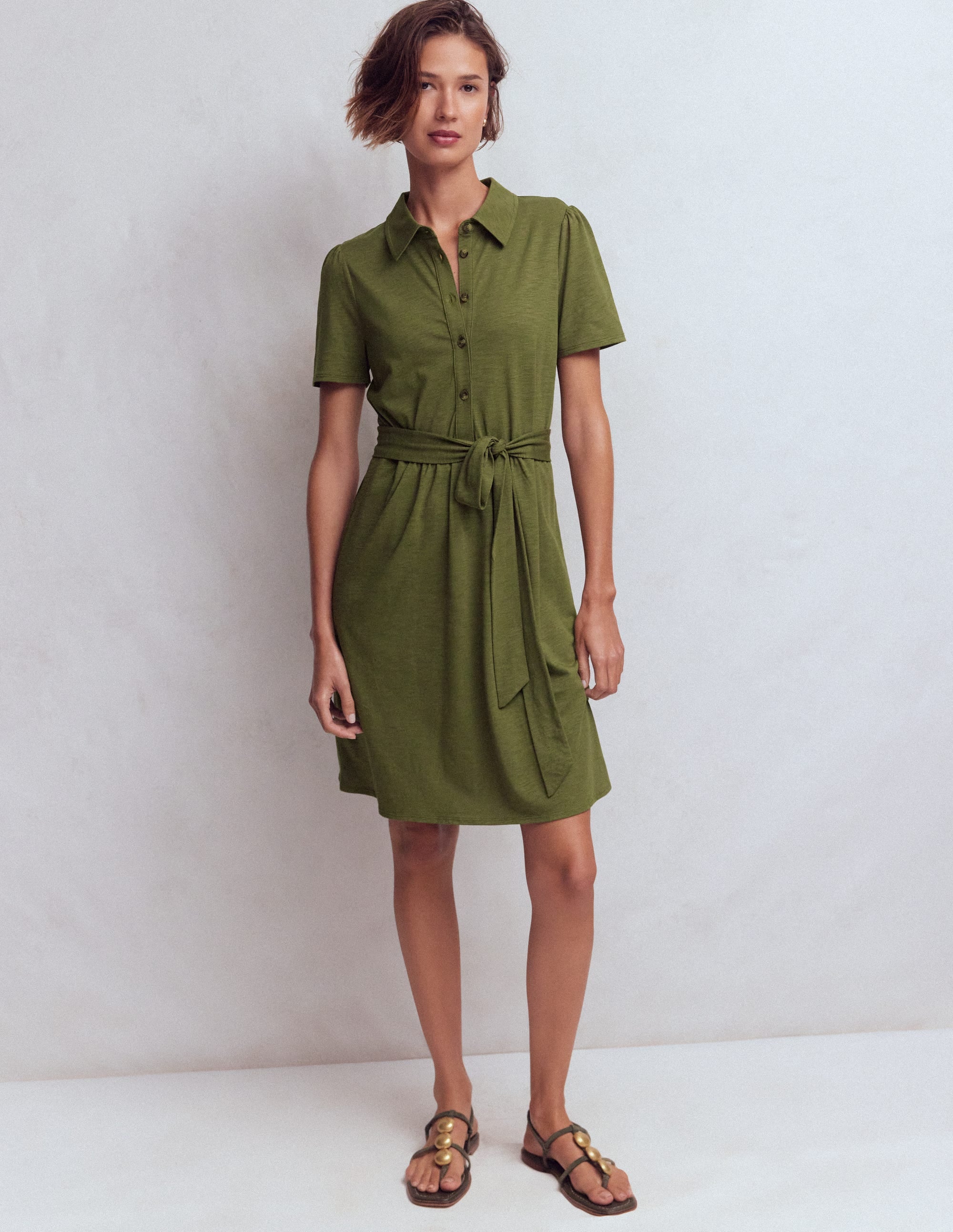 Patti Short Jersey Shirt Dress