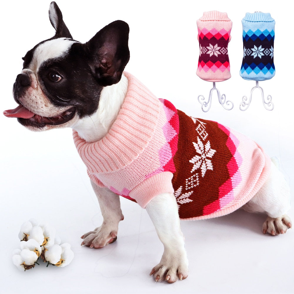Street-Ready Cozy Christmas Sweater For French Bulldog as a Gift Durable