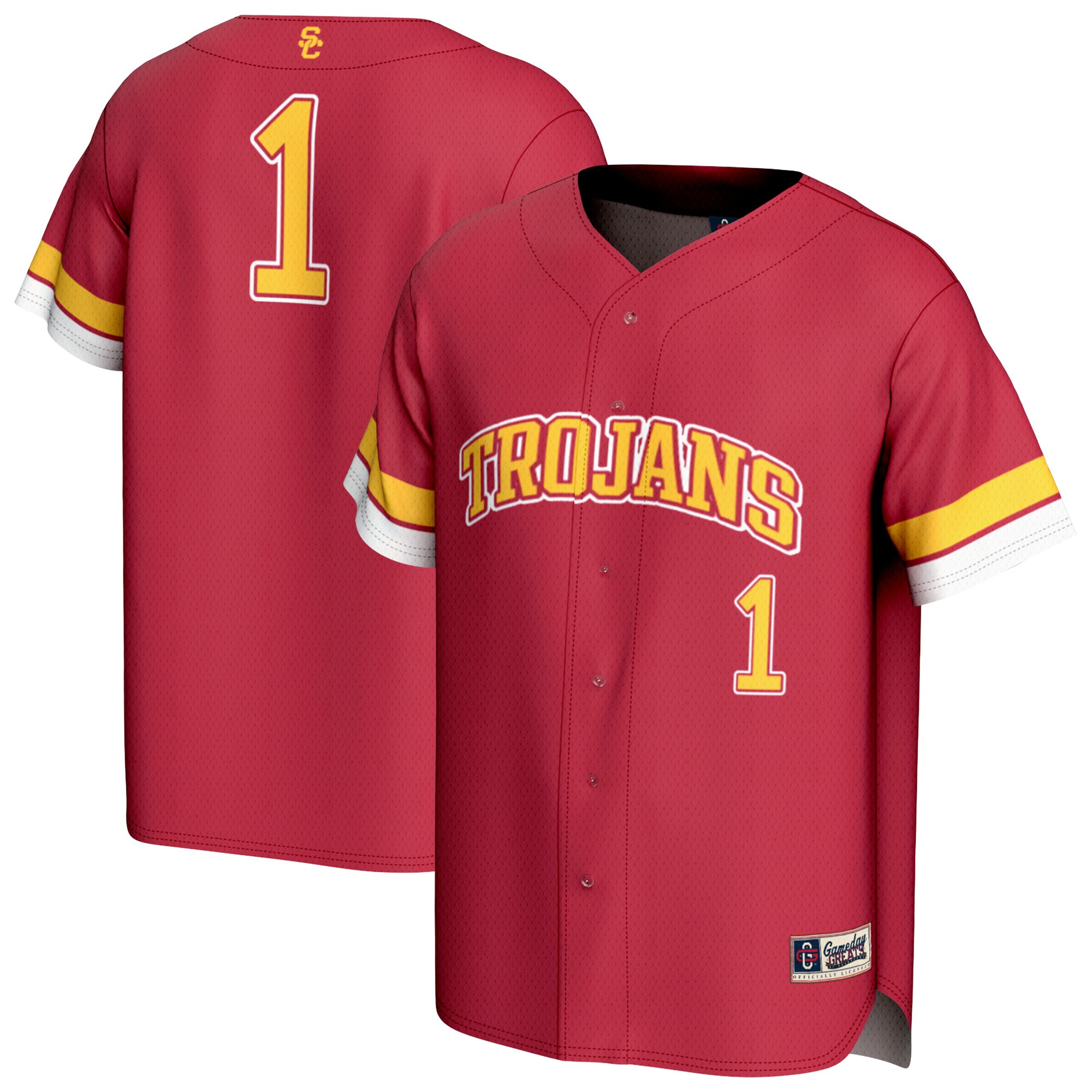 [DDG] USC Trojans GameDay Greats Unisex Collegiate Baseball Fashion Jersey - Cardinal
