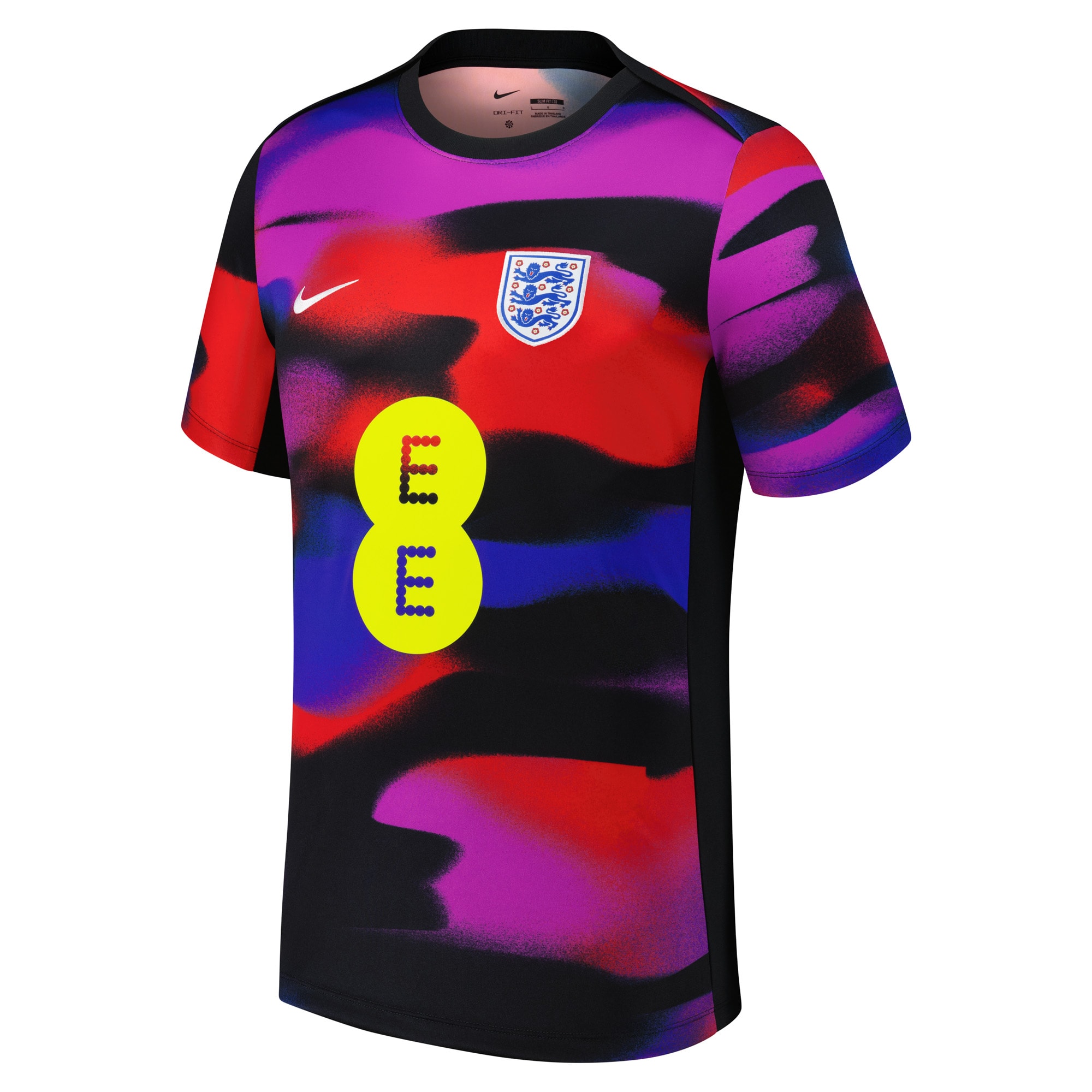 [SJH] England Women's National Team 2025 Academy Pro Pre-Match Performance Jersey Top - Black
