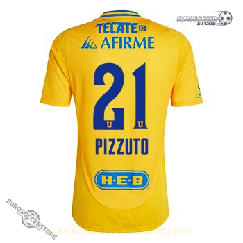 Tigres UANL 24-25 Home Jersey, PIZZUTO 21 Version