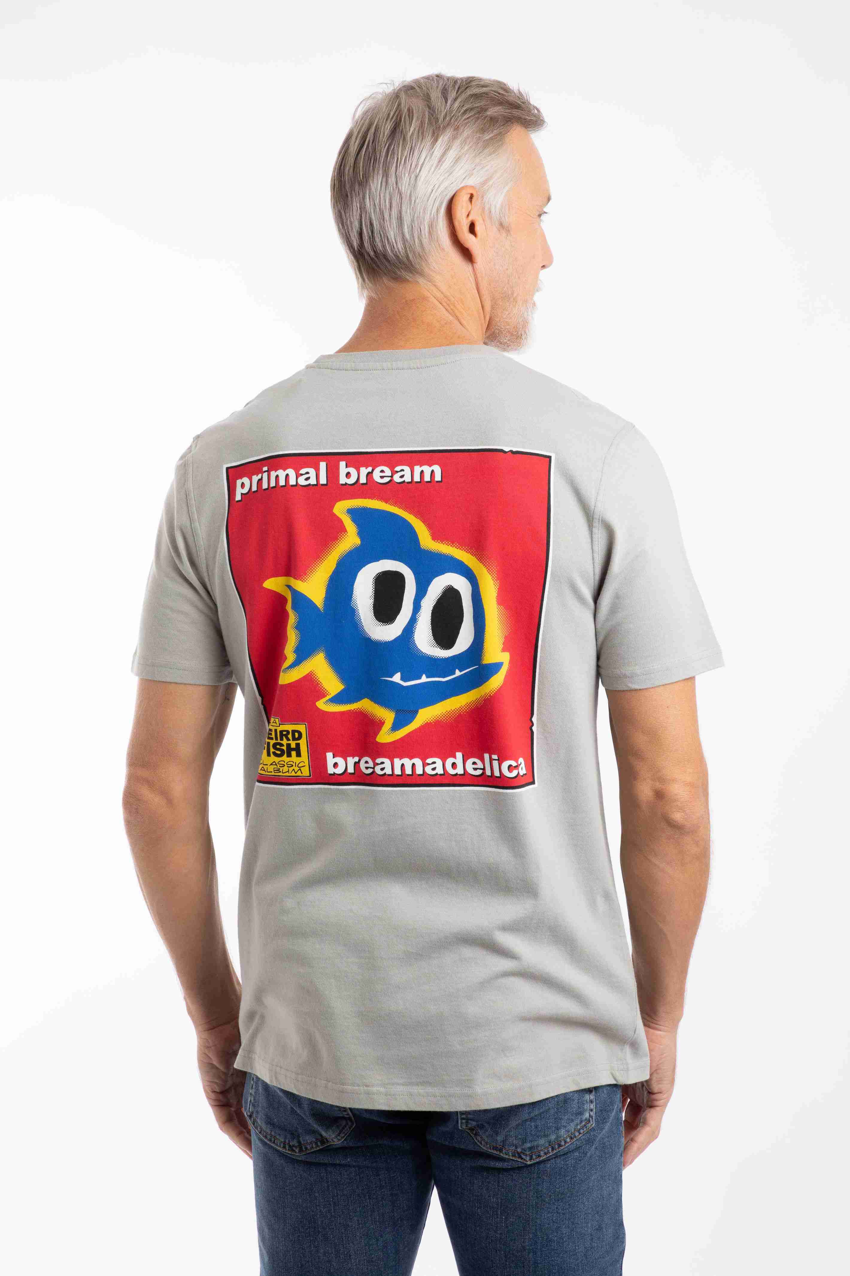 Primal Bream Back Print Artist T-Shirt Limestone