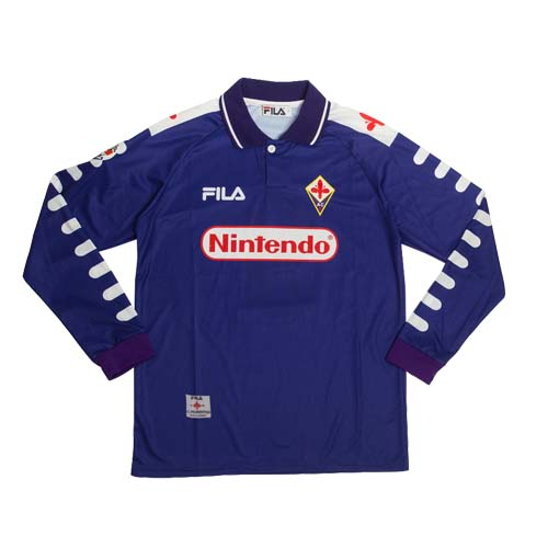 199899 Fiorentina Home Long Sleeve Retro Shirt - Official Replica 3919