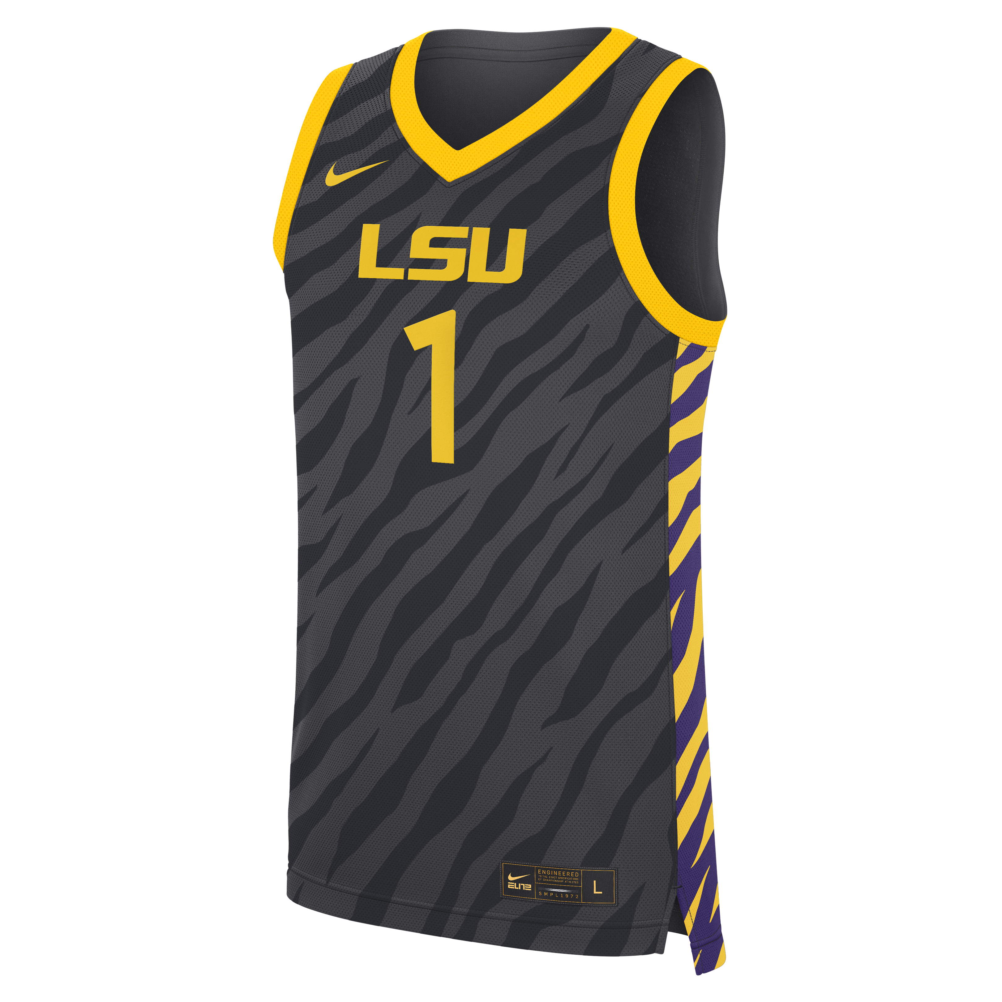 [DDG] LSU Tigers Unisex Replica Basketball Jersey - Anthracite