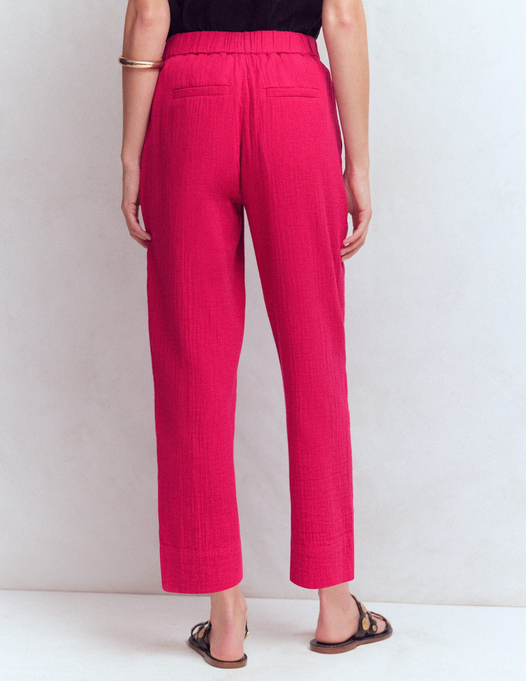 Double Cloth Crop Trousers
