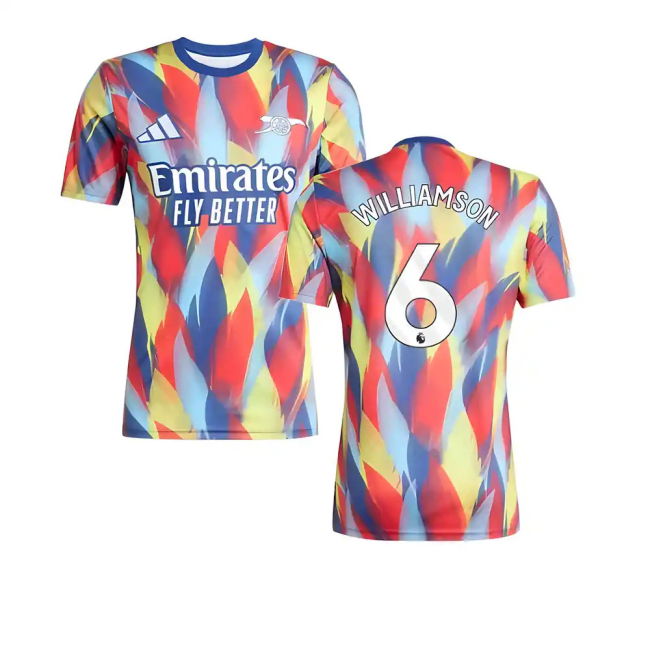2025-2026 Arsenal Pre-Match Shirt (Victory Blue) (Williamson 6) (Co...
