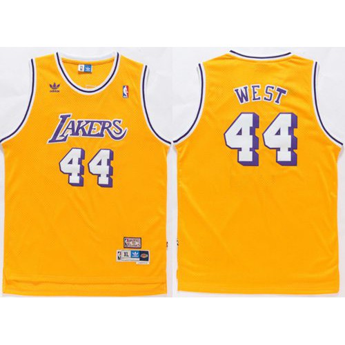 Lakers Gold Angeles Lakers #44 Jersey - Discounted NBA Fan Apparel