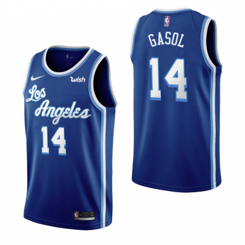 Los Angeles Los Angeles Lakers #14 Marc Gasol Blue 2019-20 Classic Edition Stitched Womens NBA Jersey Womens