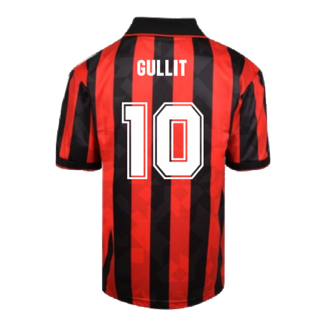 AC Milan 2025-2026 Home Soccer Jersey (Gullit 10) | Moisture Wicking
