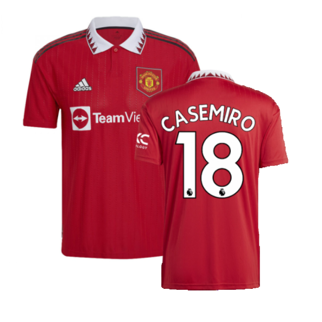 Match Quality Football Man Utd Home Shirt Casemiro #18 Fresh Look ...