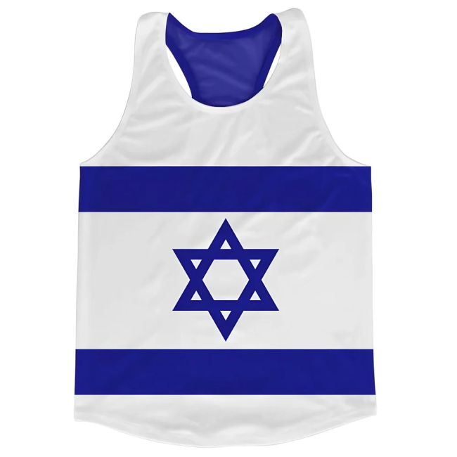 Israel Flag Running Vest Worldcup Performance Euro Euro