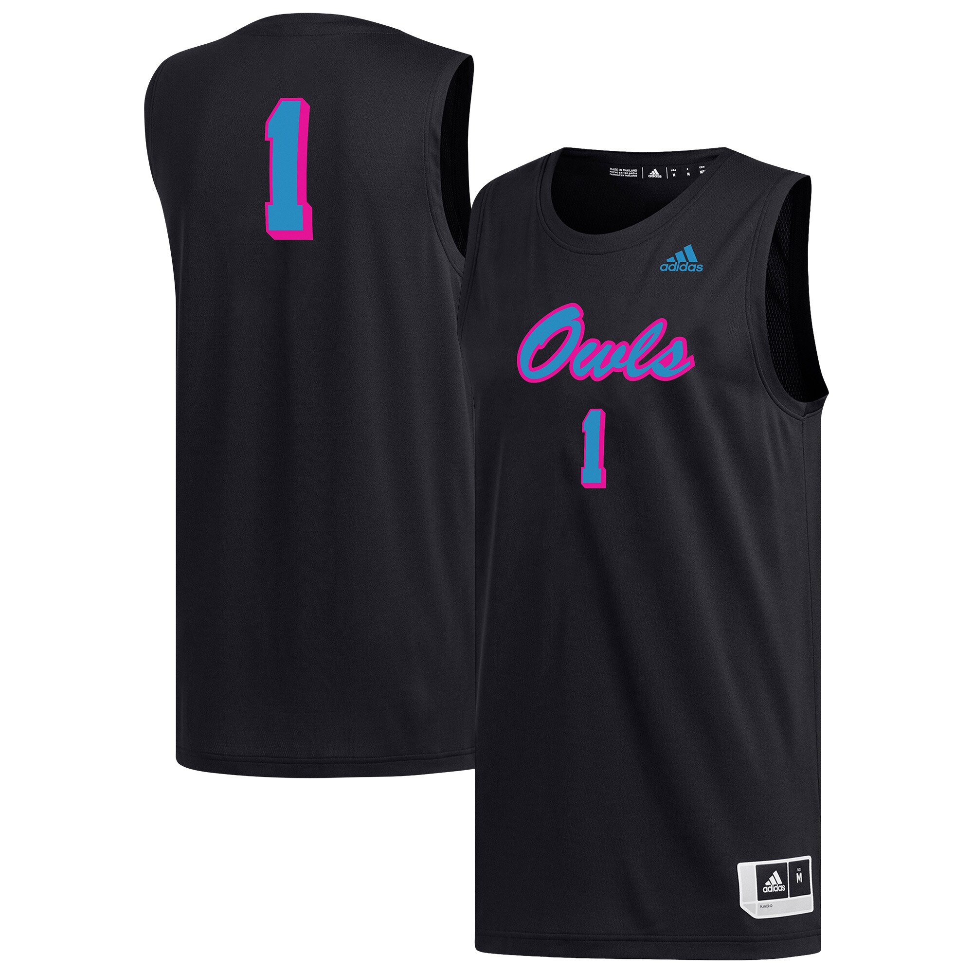[DDG] Florida Atlantic Owls Replica Basketball Jersey - Black
