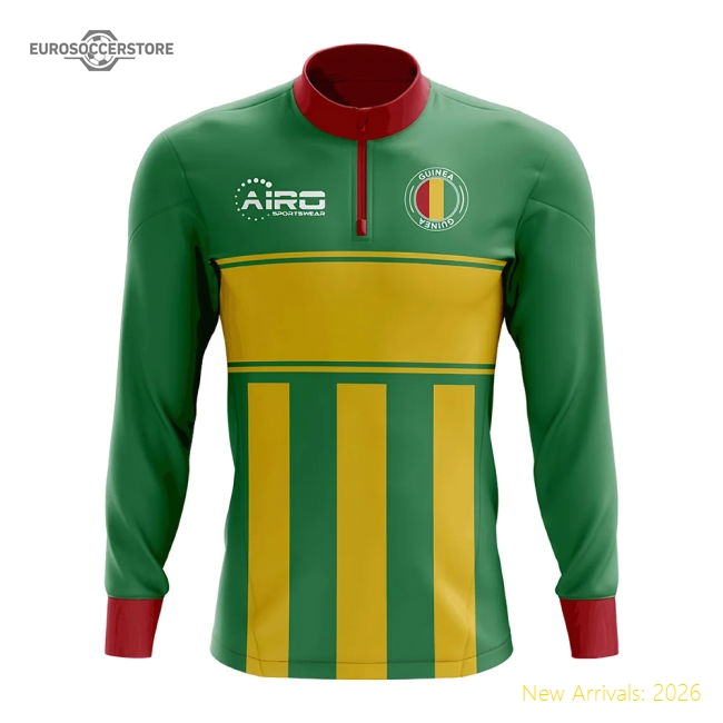 Guinea Concept Football Half Zip Midlayer Top (green-yellow)
