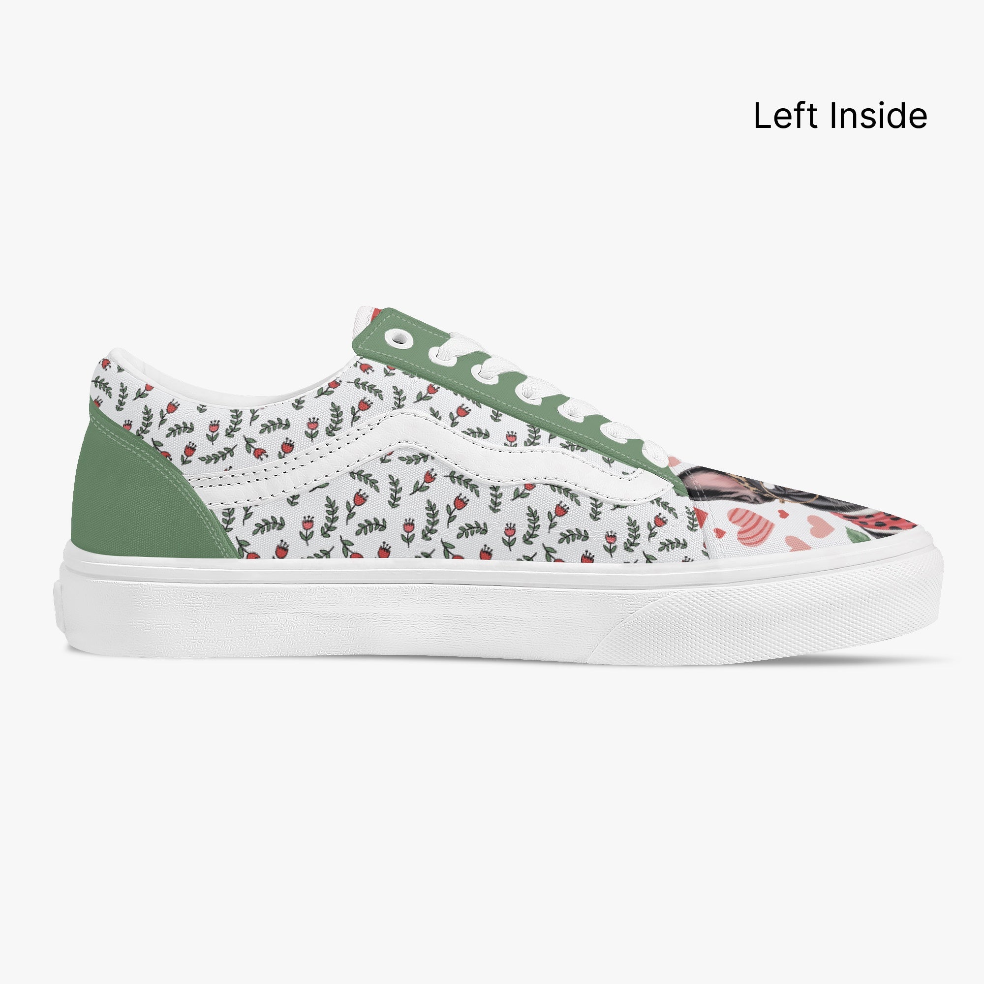 Themed Trendy Low-top Canvas Sneakers For Frenchie Fans | Trendy Style