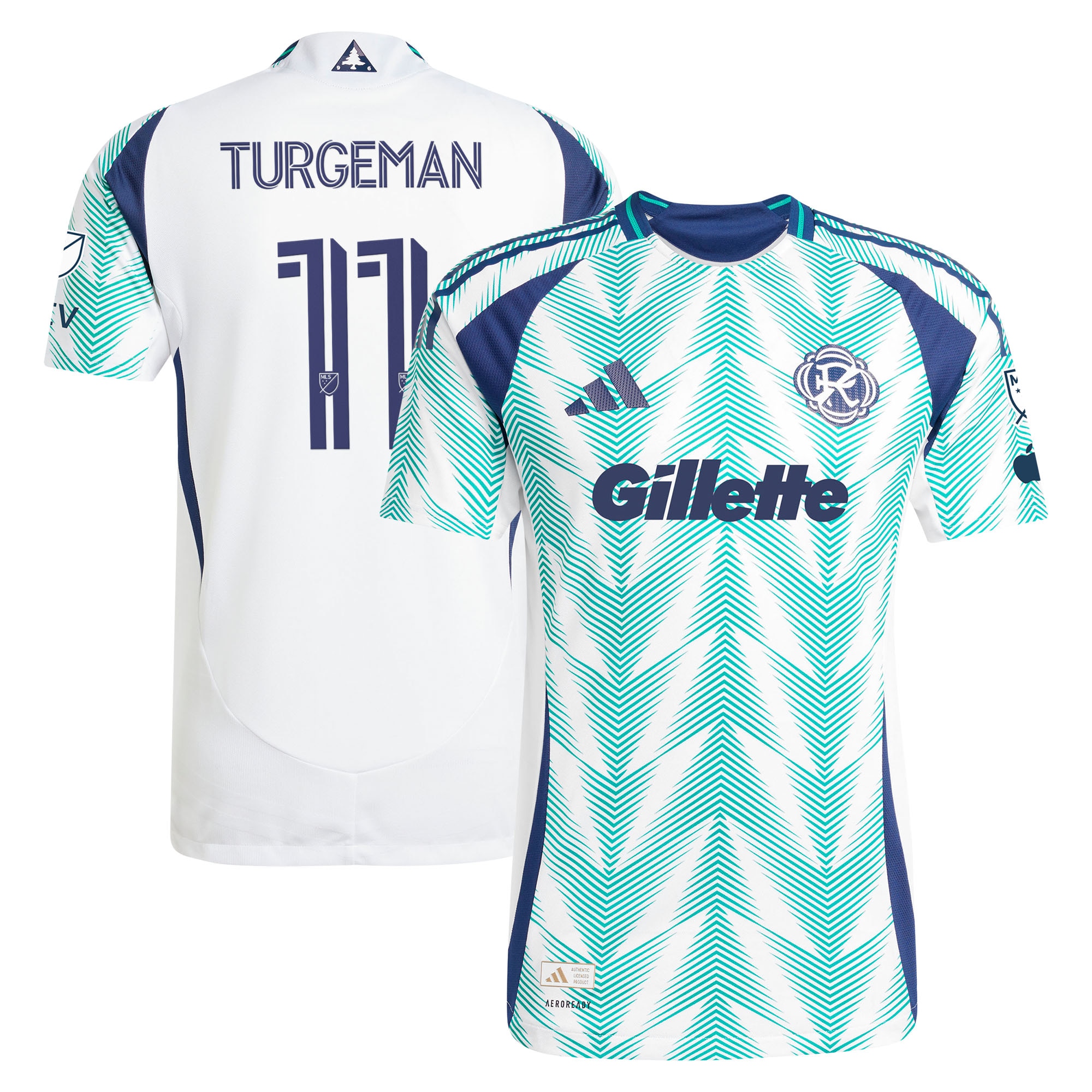 [LK] Youth Dor Turgeman New England Revolution 2025 Eastern White Pine x Flag of New England On-Field Authentic Jersey - White