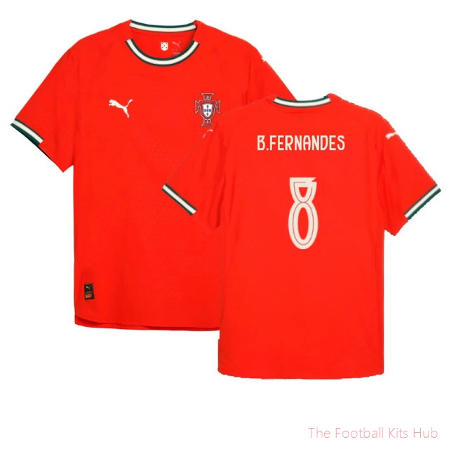 2025-2026 Portugal Home Authentic Jersey (B.Fernandes 8)
