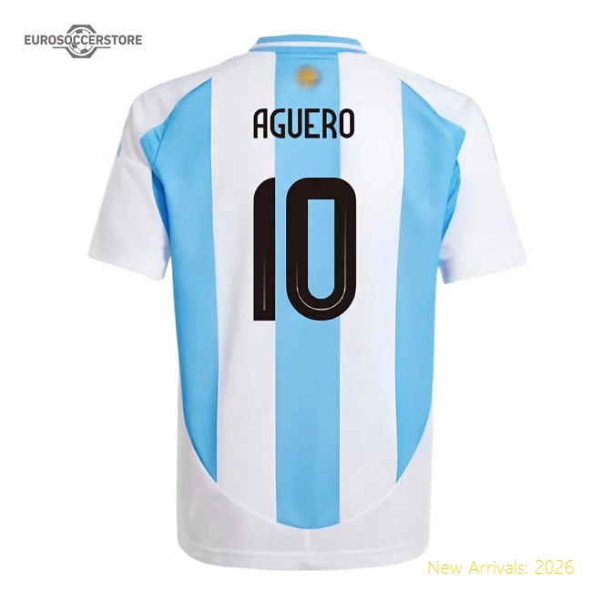 2024-2025 Argentina Home Shirt (Kids) (AGUERO 10)