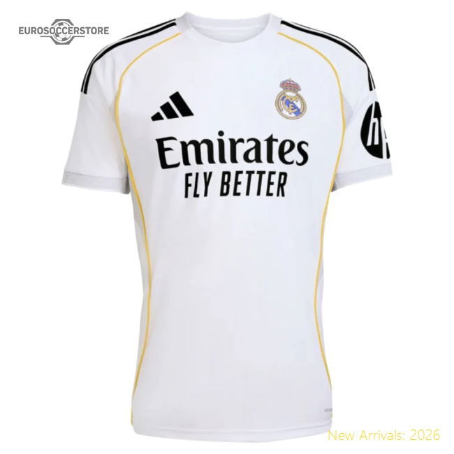 Performance Real Madrid Home Jersey Breathable Lightweight