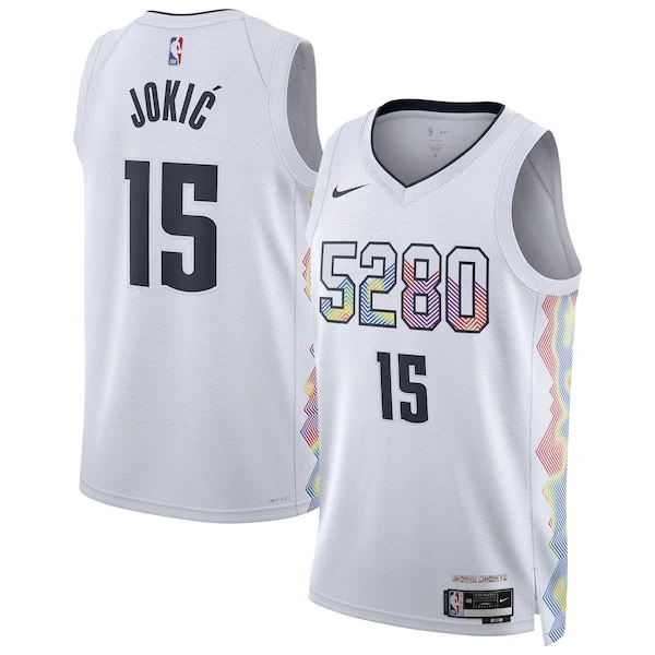 Authentic Nikola Jokic DEN Swingman Jersey - White - Licensed Product