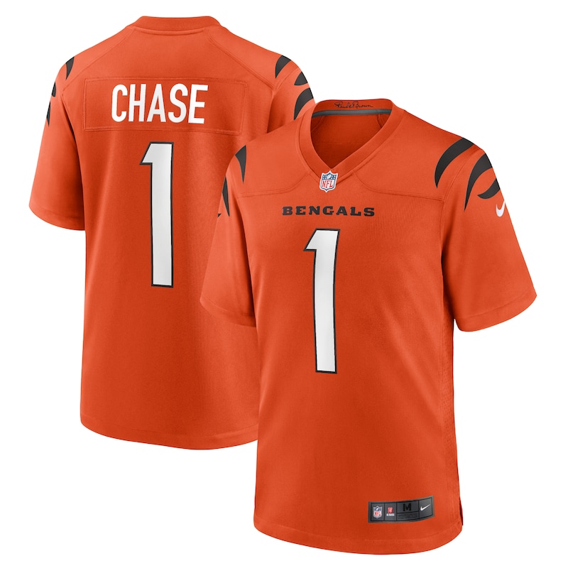 None JaMarr Chase CIN Bengals Authentic Fan Apparel Football Apparel