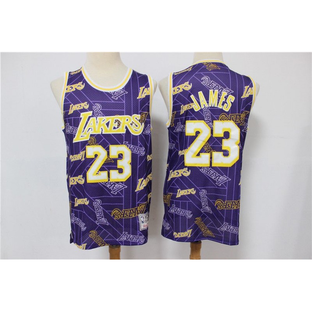 Collector's Item Retro Men's Lakers #23 LeBron Purple Basketball Jersey