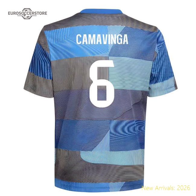 Premium Kids Football Team Camavinga Jersey 2025-2026 Stretchy