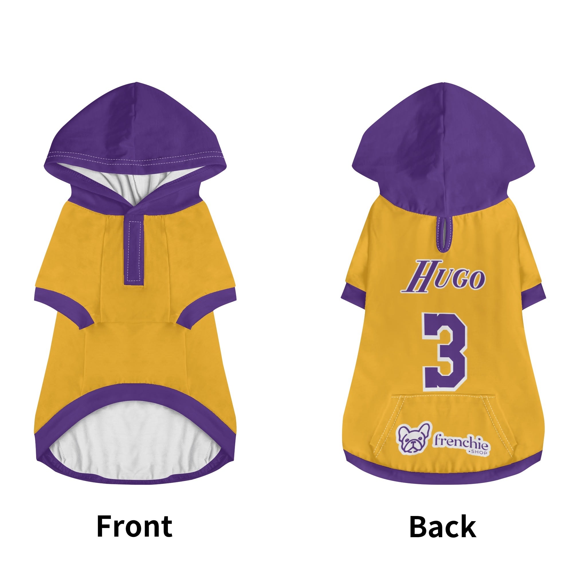 High-Quality Customizable French Bulldog Hoodies With Your Pet’s Name...