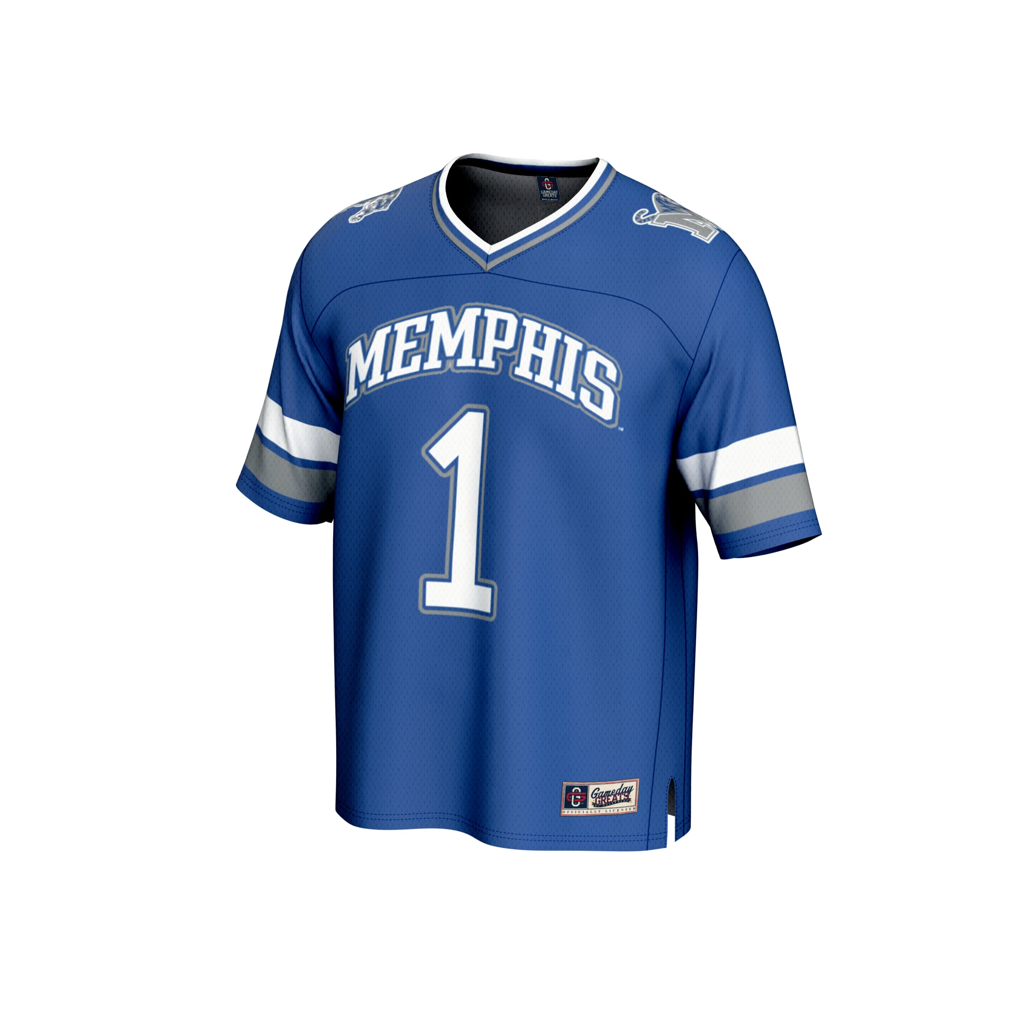 #1 Memphis Tigers GameDay Greats Youth Collegiate Football Fashion Jersey - Royal