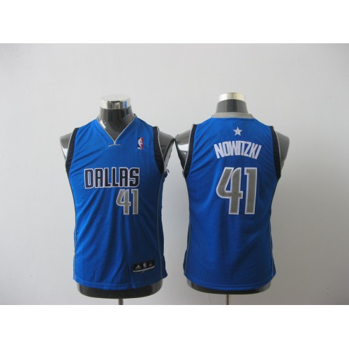 Dallas Mavericks #41 Dirk Nowitzki Baby Blue Stitched Youth NBA Jersey Youth