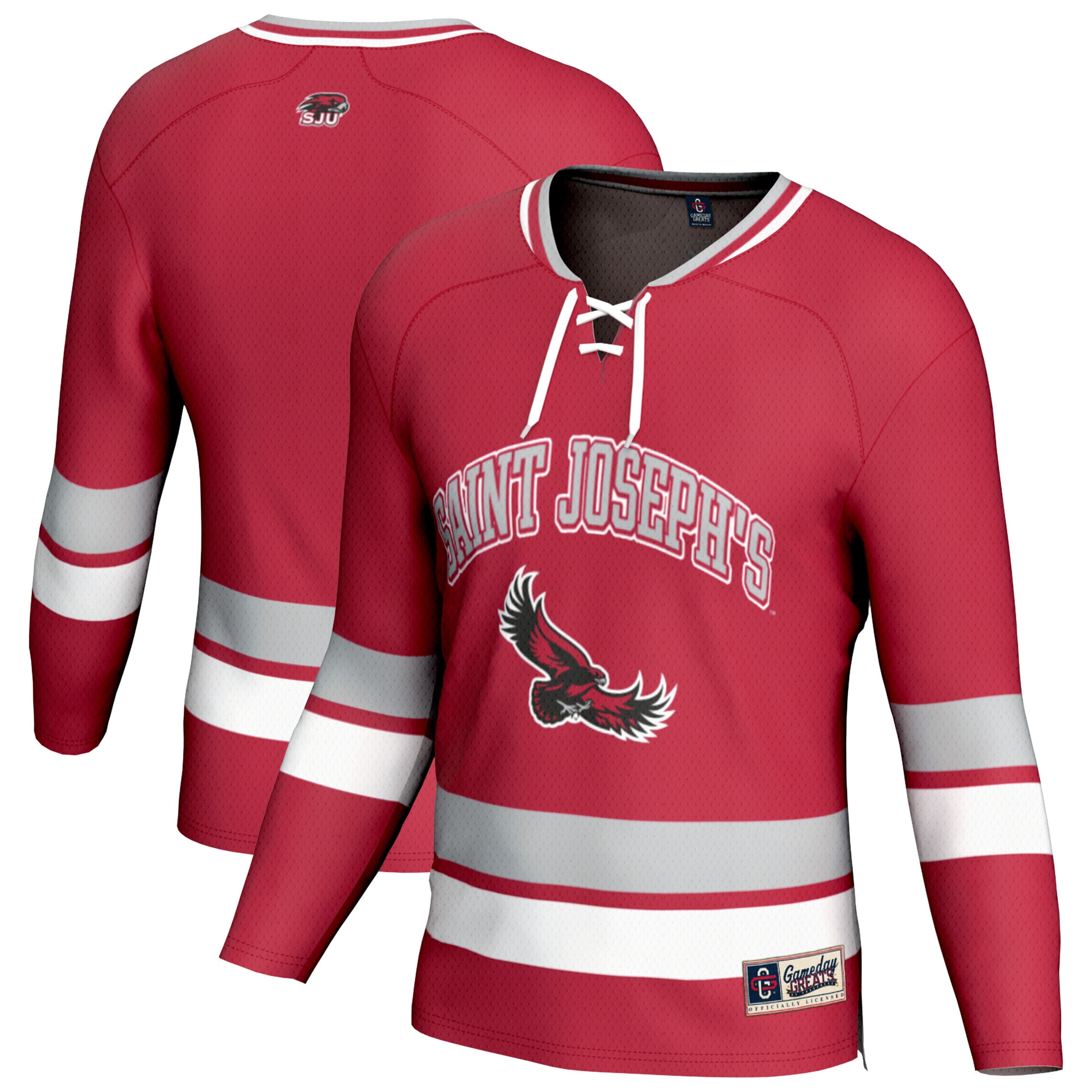 [NJP] Saint Joseph's Hawks GameDay Greats Unisex Spirit Hockey Jersey - Crimson
