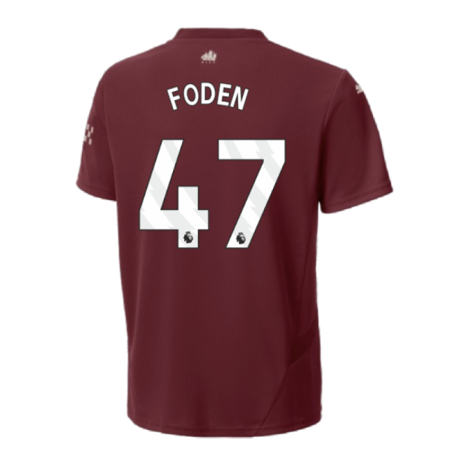 retro 2024-2025 Man City Third Shirt (Kids) (Foden 47)
