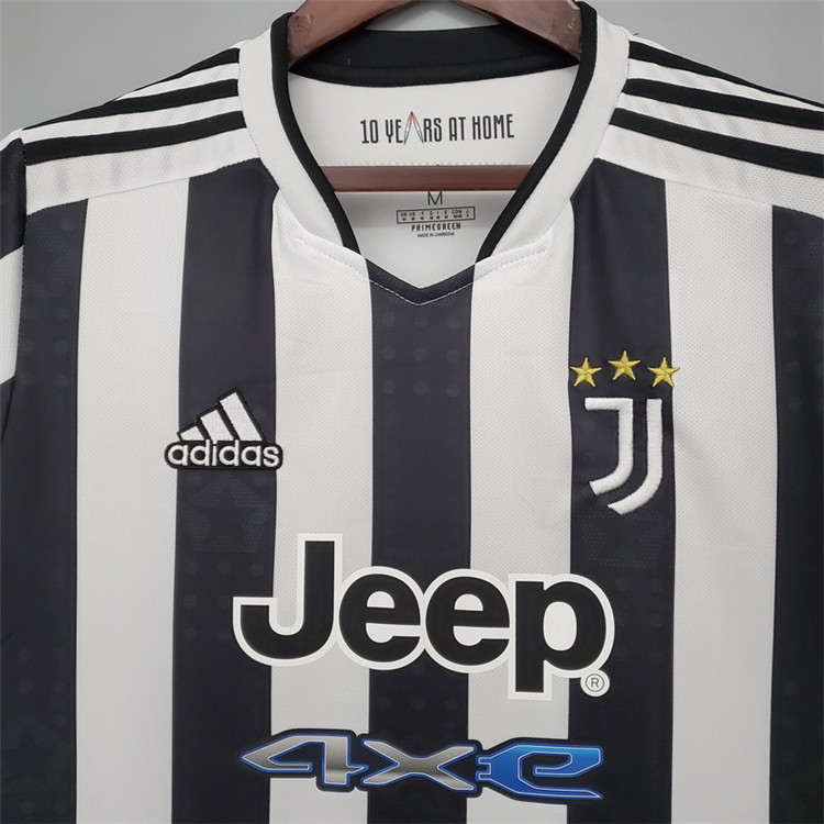 Juventus 21-22 Home WhiteBlack Soccer Jersey Football Shirt -