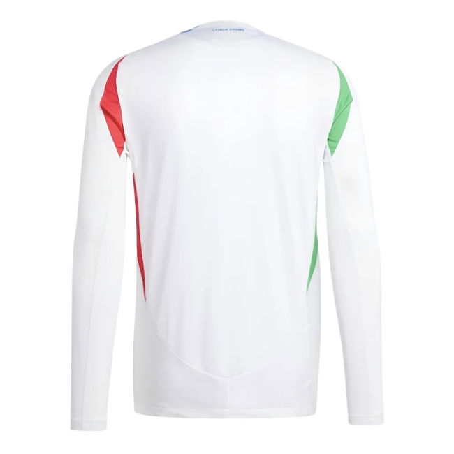2024-2025 Italy Authentic Long Sleeve Away Shirt Official