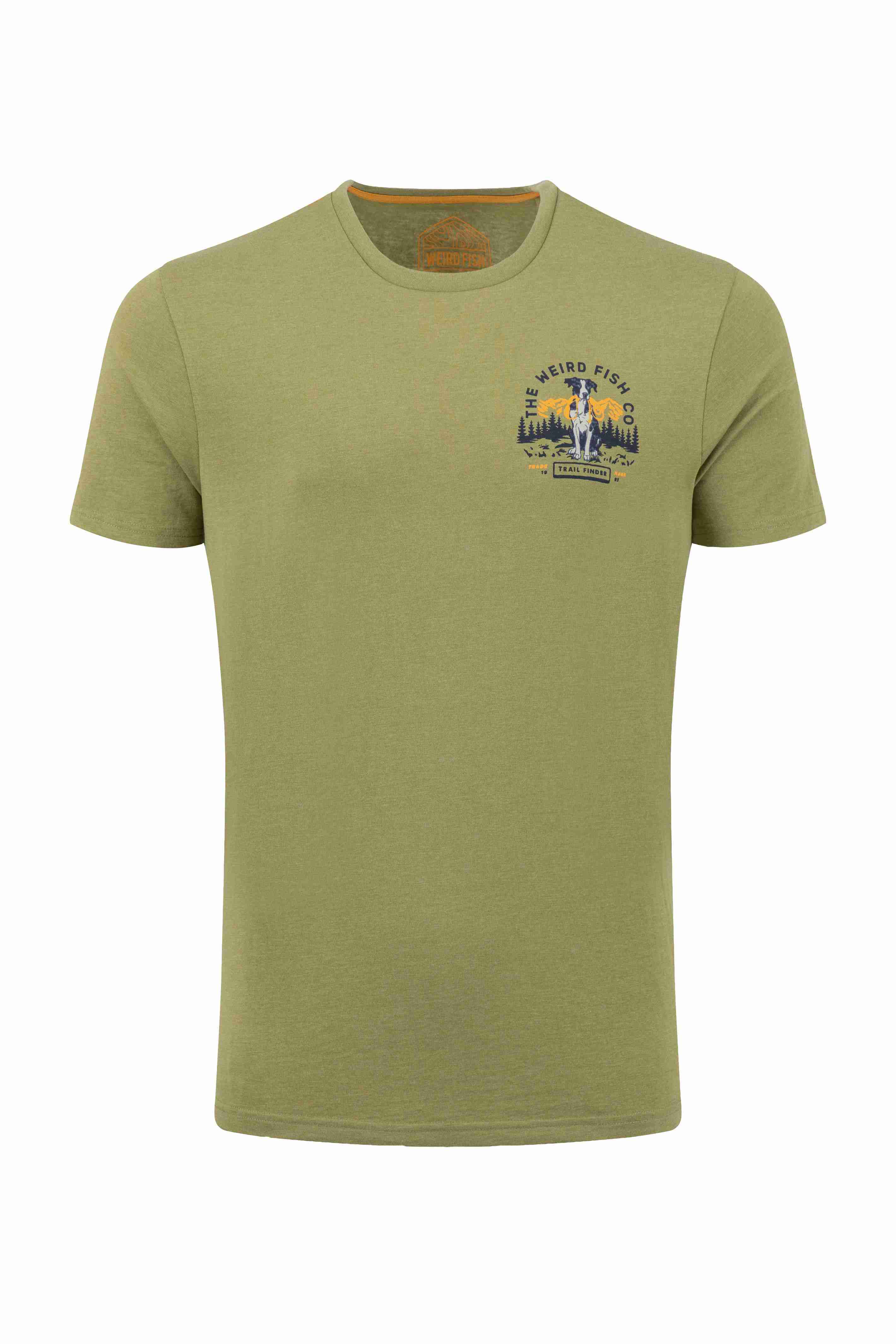 Dog Trails Back Print Graphic T-Shirt WashedOak