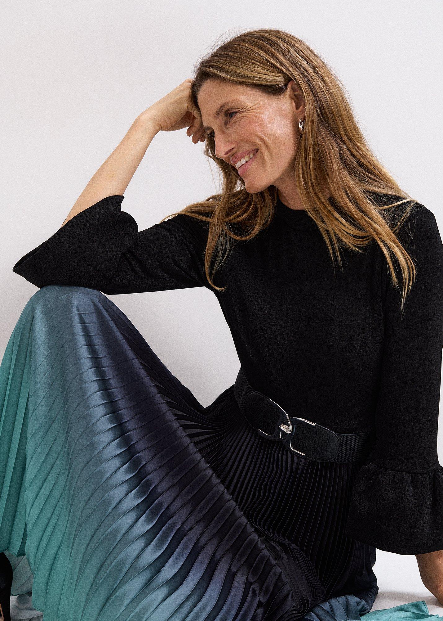 Petite Meloni Ombre Pleat Skirt Dress